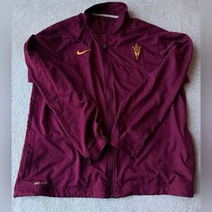 ASU Sun Devils Nike Burgundy Dri-Fit Jacket